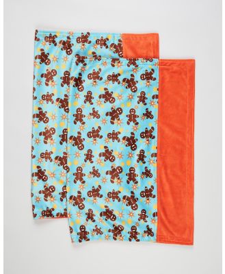itti bitti - Minky Throw Travel Blankets   Pack of 2 - Blankets (Gingerbread) Minky Throw Travel Blankets - Pack of 2