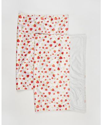 itti bitti - Minky Throw Travel Blankets   Pack of 2 - Blankets (Strawberry Shortcake) Minky Throw Travel Blankets - Pack of 2
