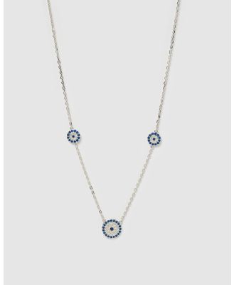 Izoa - Dahota Eye Pendant Necklace - Jewellery (Silver) Dahota Eye Pendant Necklace