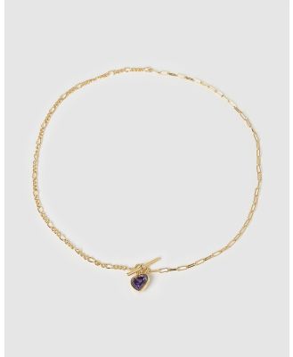 Izoa - Dusk Necklace - Jewellery (Gold Purple) Dusk Necklace
