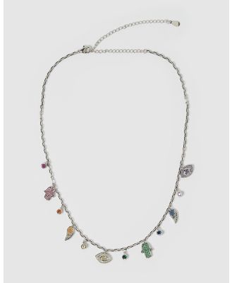 Izoa - Fate Charm Choker Necklace - Jewellery (Silver) Fate Charm Choker Necklace