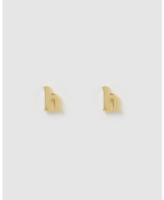 Izoa - Little Letter H Stud - Jewellery (Gold) Little Letter H Stud