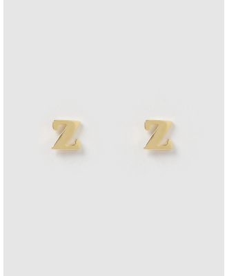 Izoa - Little Letter Z Stud - Jewellery (Gold) Little Letter Z Stud
