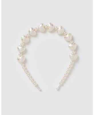 Izoa - Love Pearl Headband - Hair Accessories (White Pearl) Love Pearl Headband