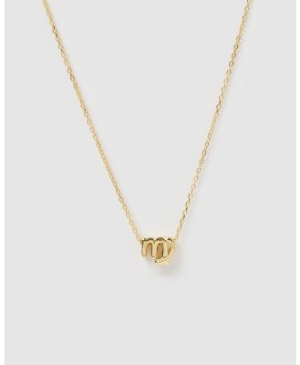 Izoa - Virgo Star Sign Symbol Necklace - Jewellery (Gold) Virgo Star Sign Symbol Necklace