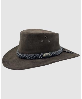 Jacaru - Jacaru 1007 Wallaroo Suede Hat - Hats (Brown) Jacaru 1007 Wallaroo Suede Hat