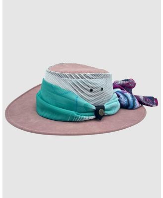 Jacaru - Jacaru 1023 Vegan Horizon Hat with Scarf - Hats (Pink) Jacaru 1023 Vegan Horizon Hat with Scarf