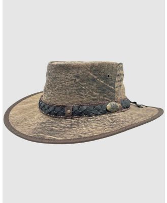 Jacaru - Jacaru 1133 Roo Nomad Traveller Hat Stonewash - Hats (Stonewash Brown) Jacaru 1133 Roo Nomad Traveller Hat Stonewash