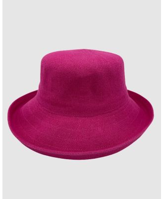 Jacaru - Jacaru 1506 Knitted Bucket Hat   Large Brim - Hats (Purple) Jacaru 1506 Knitted Bucket Hat - Large Brim