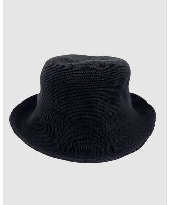 Jacaru - Jacaru 1507 Knitted Bucket Hat   Small Brim - Hats (Black) Jacaru 1507 Knitted Bucket Hat - Small Brim