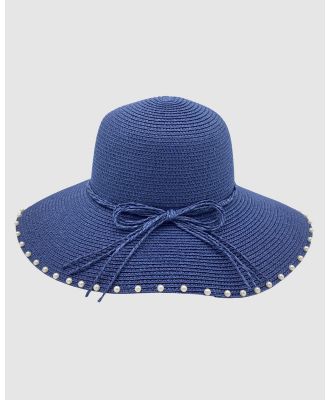Jacaru - Jacaru 1763 Round Pearls Hat - Headwear (Blue) Jacaru 1763 Round Pearls Hat