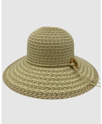 Jacaru - Jacaru 1885 Sun Hat Cream & Light Brown - Hats (Nude) Jacaru 1885 Sun Hat Cream & Light Brown