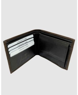 Jacaru - Jacaru 5787 Kangaroo Leather Coin Wallet - Wallets (Brown) Jacaru 5787 Kangaroo Leather Coin Wallet