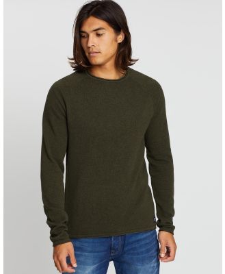 Jack & Jones - Hill Knit Crew Neck Jumper - Jumpers & Cardigans (Olive Night) Hill Knit Crew Neck Jumper