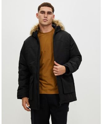 Jack & Jones - Parka with Hood - Coats & Jackets (Black) Parka with Hood