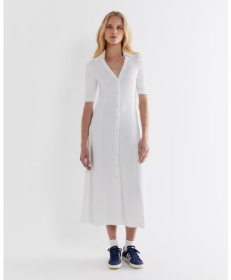 Jag - Celina Cotton Rib Polo Dress - Dresses (white) Celina Cotton Rib Polo Dress