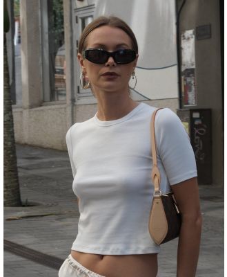Jag - Celina Ribbed Tee - T-Shirts & Singlets (white) Celina Ribbed Tee