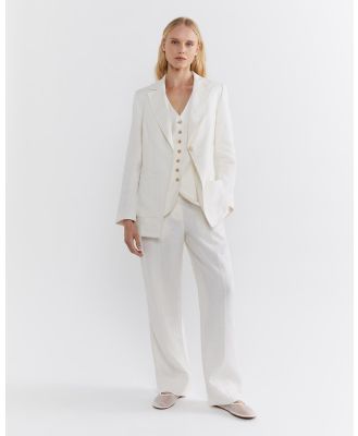 Jag - Kayla Linen Blazer - Coats & Jackets (white) Kayla Linen Blazer