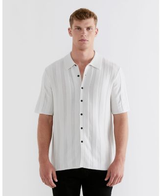 Jag - Spencer Button Thru Knit Shirt - Shirts & Polos (white) Spencer Button Thru Knit Shirt