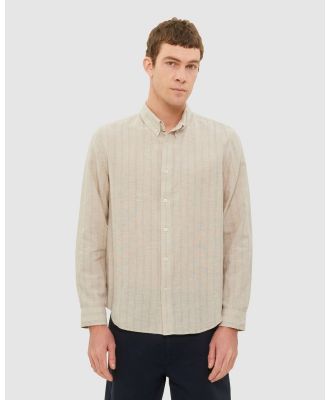 Jag - Stripe Tencel Linen Shirt - Casual shirts (multi) Stripe Tencel Linen Shirt