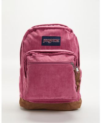 JanSport - Right Pack Corduroy Backpack - Backpacks (Mauve Haze Corduroy) Right Pack Corduroy Backpack