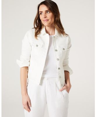 Jeanswest - Classic Stretch Denim Jacket - Coats & Jackets (White) Classic Stretch Denim Jacket