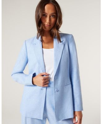 Jeanswest - Yara Linen Blazer - Coats & Jackets (Powder Blue) Yara Linen Blazer