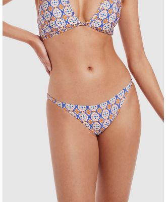 JETS - Azura Geo Skinny Side Hipster Bikini Bottom - Bikini Set (Retro Orange) Azura Geo Skinny Side Hipster Bikini Bottom