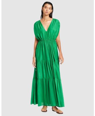 JETS - Jetset Tiered Maxi Dress - Overswim (Green) Jetset Tiered Maxi Dress
