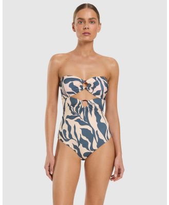 JETS - Sereno Cut Out Bandeau One Piece - One-Piece / Swimsuit (Steel Blue) Sereno Cut Out Bandeau One Piece