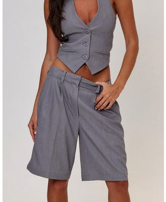 JGR & STN - Lucile Tailored Jorts - Shorts (Grey) Lucile Tailored Jorts
