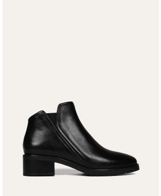 Jo Mercer - Artie Flat Ankle Boots - Ankle Boots (BLACK LEATHER) Artie Flat Ankle Boots