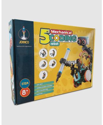 JOHNCO - Johnco   5 in 1 Mechanical Coding Robot - Educational & Science Toys (Multi Colour) Johnco - 5 in 1 Mechanical Coding Robot