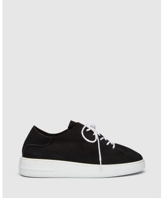 Just Because - Angie Leather Sneakers - Lifestyle Sneakers (Black) Angie Leather Sneakers