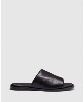 Just Because - Dino Leather Sandals - Casual Shoes (Black Smooth) Dino Leather Sandals