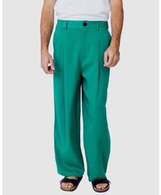 Justin Cassin - Cyber Loose Fit Trousers - Pants (Green) Cyber Loose Fit Trousers