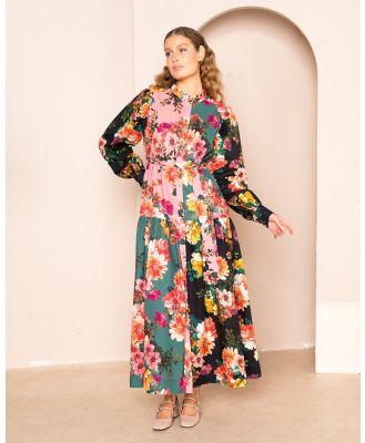 KACHEL - Sherri Tiered Maxi Shirt Dress - Printed Dresses (Multi) Sherri Tiered Maxi Shirt Dress