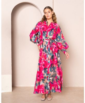 KACHEL - Wanda Raglan Maxi Dress - Printed Dresses (Multi) Wanda Raglan Maxi Dress