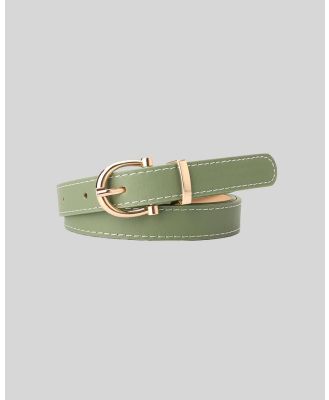 KAJA Clothing - Needle Buckle Belt   Green - Belts (Green) Needle Buckle Belt - Green