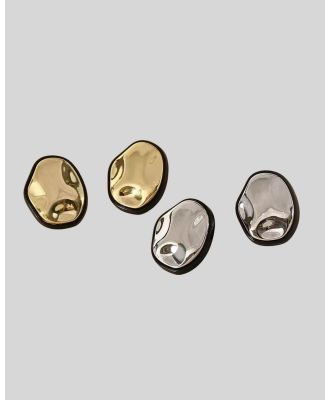 KAJA Clothing - Women's 925 Silver Needle Fashion Glod Earrings   Geometry Earrings Pack of 2 - Jewellery (Glod) Women's 925 Silver Needle Fashion Glod Earrings - Geometry Earrings Pack of 2
