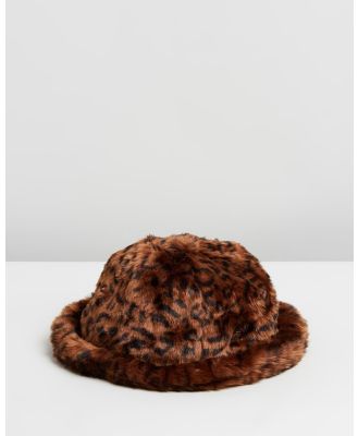 Kangol - Faux Fur Casual Hat - Accessories (Leopard) Faux Fur Casual Hat