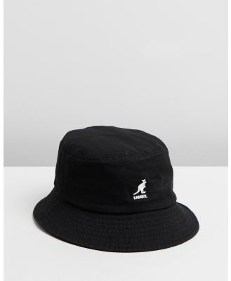 Kangol - Kangol Washed Bucket Hat - Hats (Black) Kangol Washed Bucket Hat