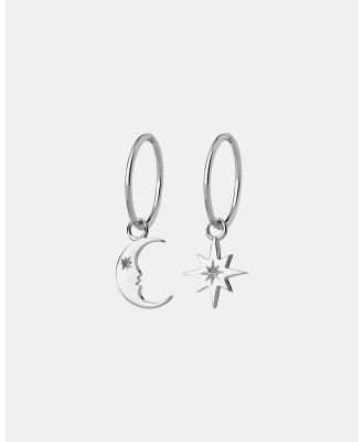 Karen Walker - Crescent Moon & Star Sleepers - Jewellery (Sterling Silver) Crescent Moon & Star Sleepers