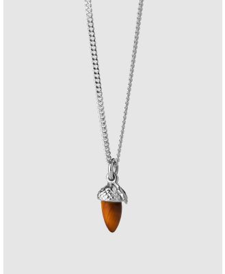 Karen Walker - Micro Acorn & Leaf Necklace - Jewellery (Sterling Silver) Micro Acorn & Leaf Necklace