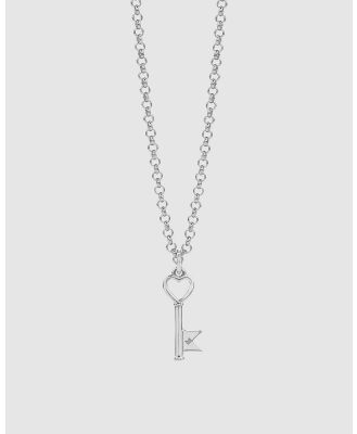 Karen Walker - Monogram Key Necklace - Jewellery (Sterling Silver) Monogram Key Necklace