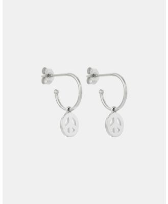 Karen Walker - Peace Hoop Earrings - Jewellery (Sterling Silver) Peace Hoop Earrings