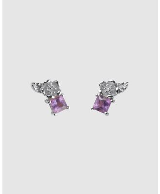 Karen Walker - Rock Garden Studs with Amethyst - Jewellery (Sterling Silver) Rock Garden Studs with Amethyst