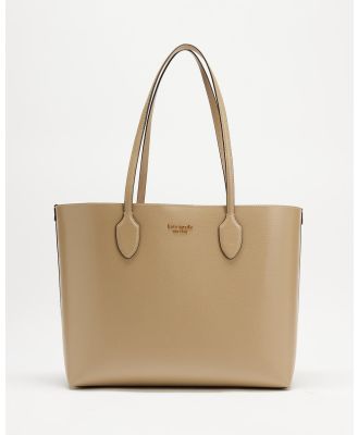 Kate Spade - Bleecker Saffiano Leather Large Tote - Bags (Timeless Taupe) Bleecker Saffiano Leather Large Tote