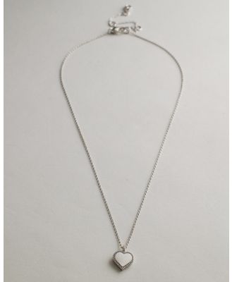 Kate Spade - Heart Pendant Necklace - Jewellery (Clear & Silver) Heart Pendant Necklace