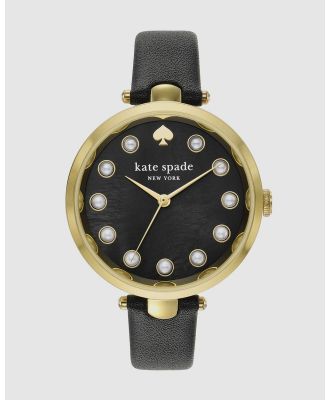 Kate Spade - Holland Black Analogue Watch - Watches (Gold) Holland Black Analogue Watch